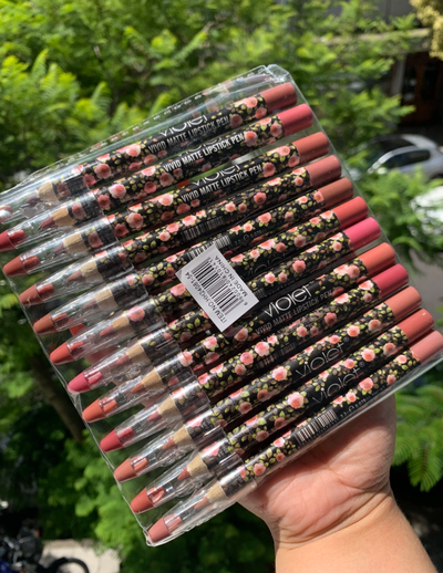 SET de delineadores de labios con sacapuntas x12 unidades 