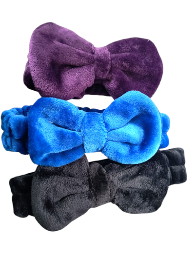Vinchas spa con moño grande X3 unidades 