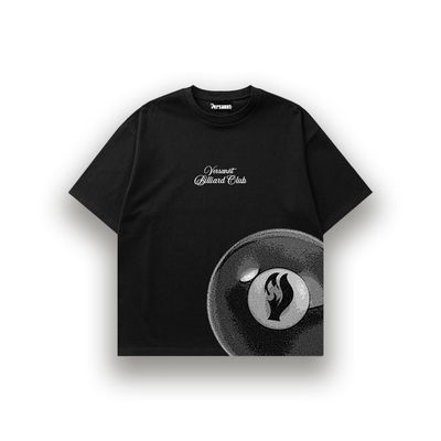 Remera boxy fit "Billiard club" noir