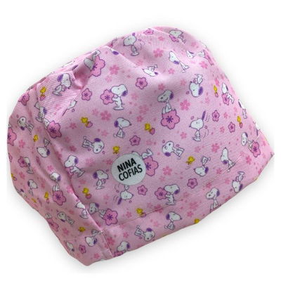 Cofia Nina 152 Snoopy Rosa Flores.
