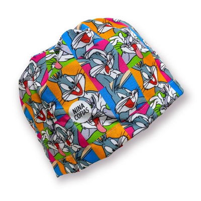 Cofia Nina 372 Looney Tunes Bugs Bunny Cuadrados.