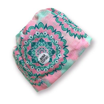 Cofia Nina 360 Mandala rosa