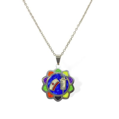 Dije Medicina colores(incluye cadena y caja para regalo)