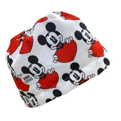 Cofia Nina 1053 Mickey Corazón Rojo.