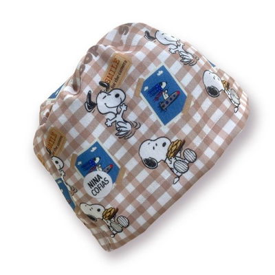 Cofia Nina 682 Snoopy Marrón.