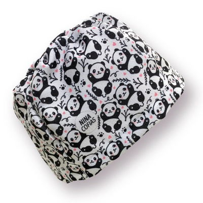 Cofia Nina 794 Oso Panda Fondo Blanco.