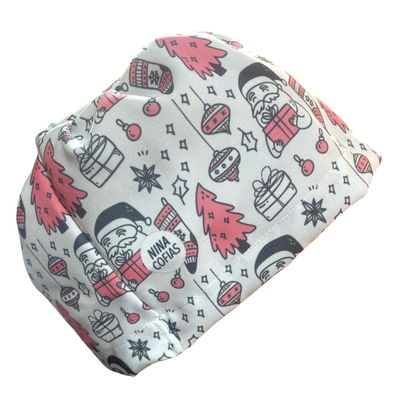 Cofia Nina Navidad Noel Rosa 1336