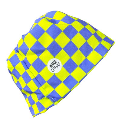 Cofia Nina 1367 Damero Lila & Lima