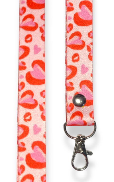 Lanyard premium Animal Print Corazones
