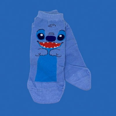 Soquete Stitch Azul.