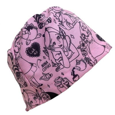 Cofia Nina Alicia fondo Rosa 1214