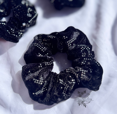 Scrunchi Plush Negras 