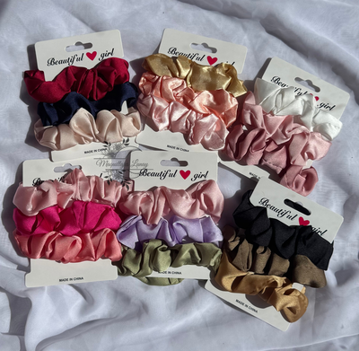 Trio Scrunchies Lisos 