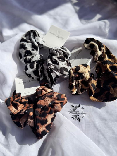 Scrunchies Animal Print Brillos