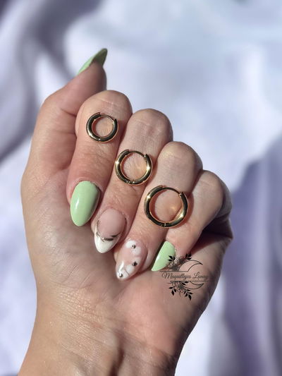 Argollitas Acero Dorado