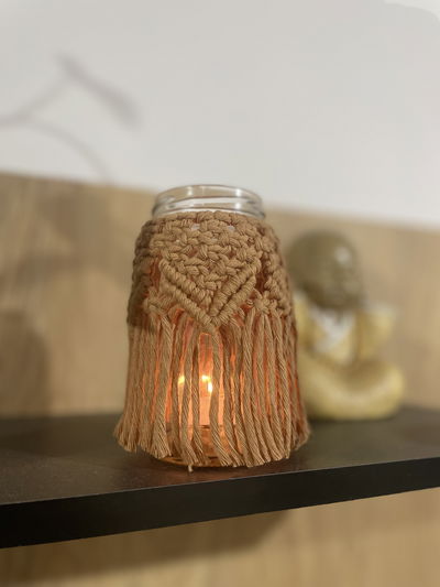 Frasco macramé 