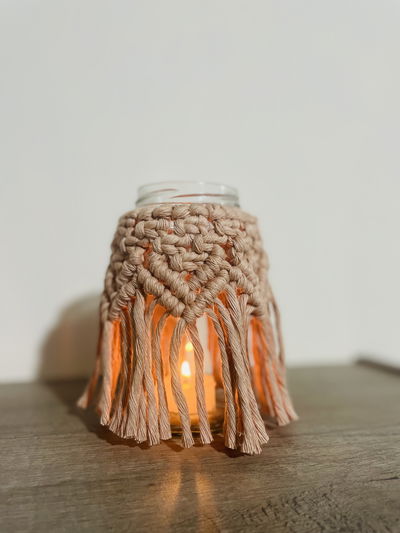 Frasco macramé 