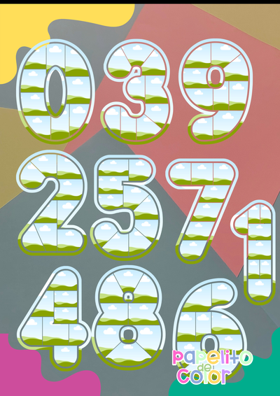 Numeros Collage con Contorno 231
