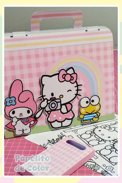 Valijita Para Colorear con Caja Para Crayones   107