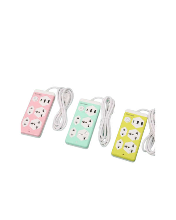 Zapatilla Prolongador 4 Tomas 2 Usb 1 Tipo C Boton 1,8 Mts