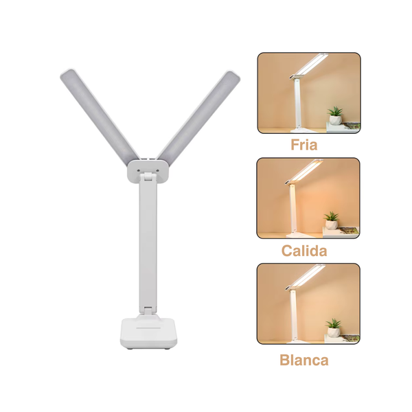 Lampara Led Escritorio Tactil Regulable Recargable Plegable