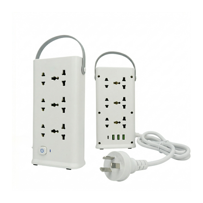 Zapatilla Vertical 12 Tomas 4 Usb Tipo C 2500w Luz Noche