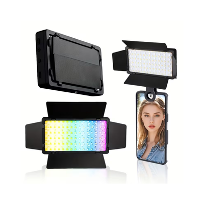 Panel Led Rgb Recargable Regulable Bicolor Viseras Usb-c