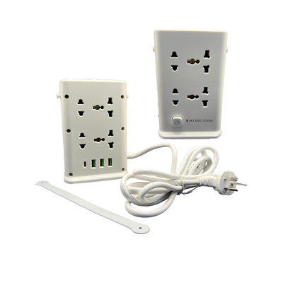 Zapatilla Torre 8 Tomas 4 Usb C Ficha Arg Cable 1.75 Metros