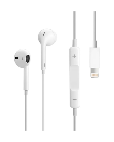 Auricular Con Cable Para iPhone Ficha Lightning Micrófono