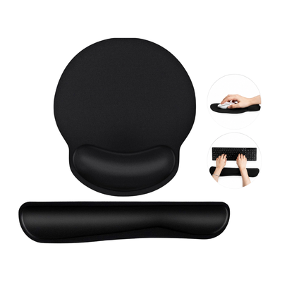 Mousepad Ergonomico Espuma + Apoya Muñecas Teclado Set