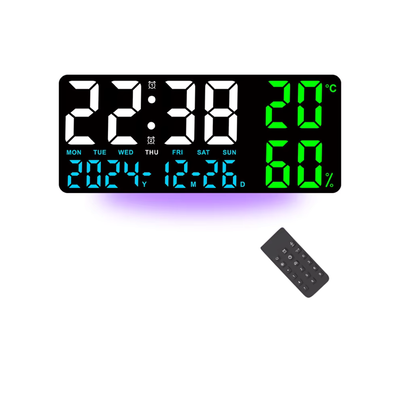 Reloj Led Pared Digital Grande Alarma Control Remoto Usb