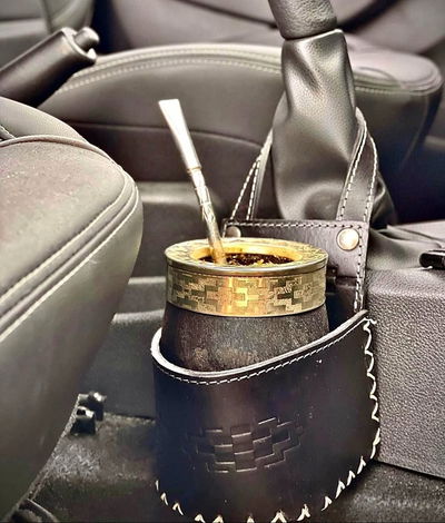 PORTA MATE 100% CUERO 