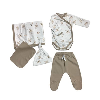 Ajuar 5 piezas estampados 