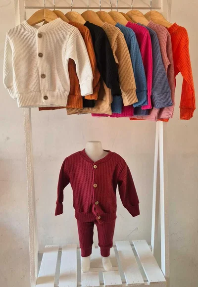 Conjunto waffle frisado