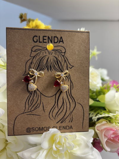 ARITOS CEREZAS CORAZÓN