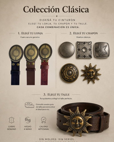 Cinturón de cuero colección clásica
