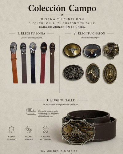 Cinturón de cuero colección campo