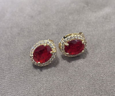 AROS STRASS ROJO