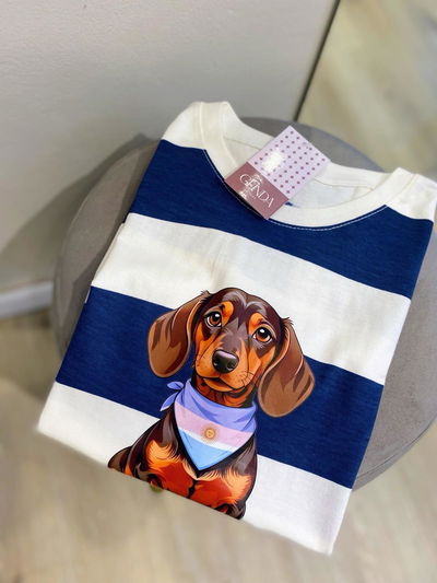 REMERA PERRITO ARGENTO