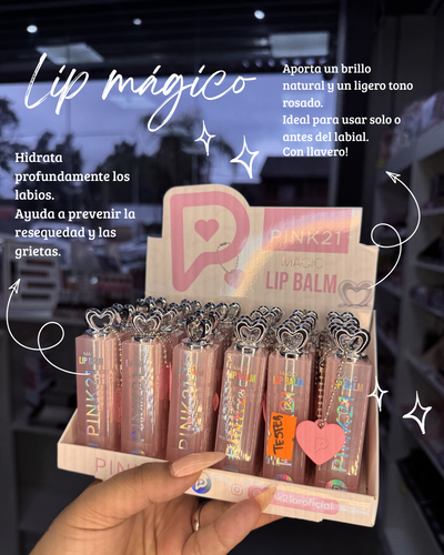 LIP BAMB MAGICO CON LLAVERO- PINK 21