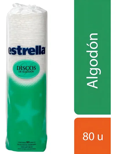 discos de algodon - estrella