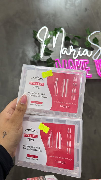 TIPS SOFT GEL - PARIS NIGHT x100 ALMENDRA