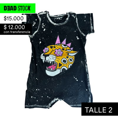 ROMPER LEOPARD NEGRO