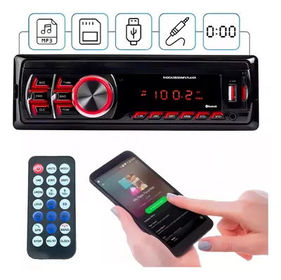Estereo Auto Frente Fijo Con Usb Y Bluetooth