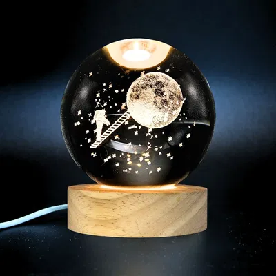 LÁMPARA ESFERA DE CRISTAL LED ASTRONAUTA – 6 CM
