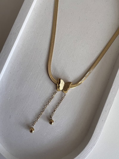 Collar gold butterfly