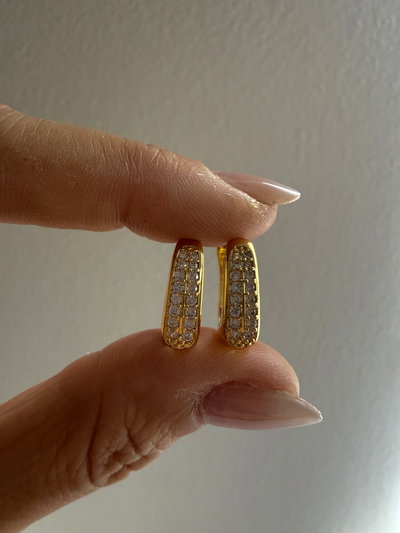 Argolla doble strass