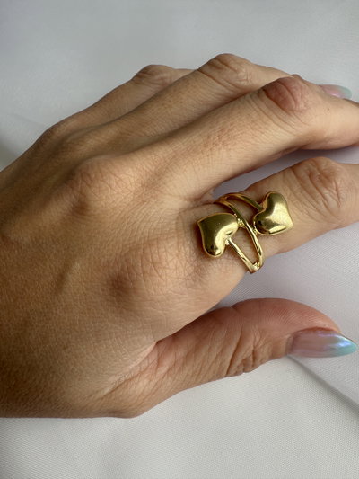 Anillo doble heart