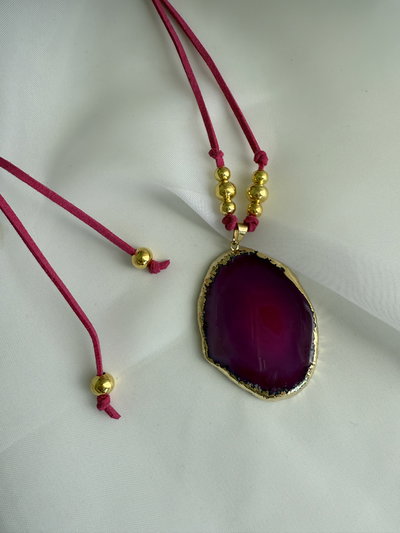 Choker Agatha fucsia 