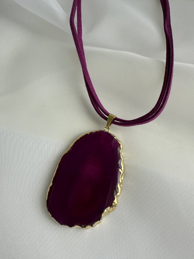 Collar Agatha fucsia 